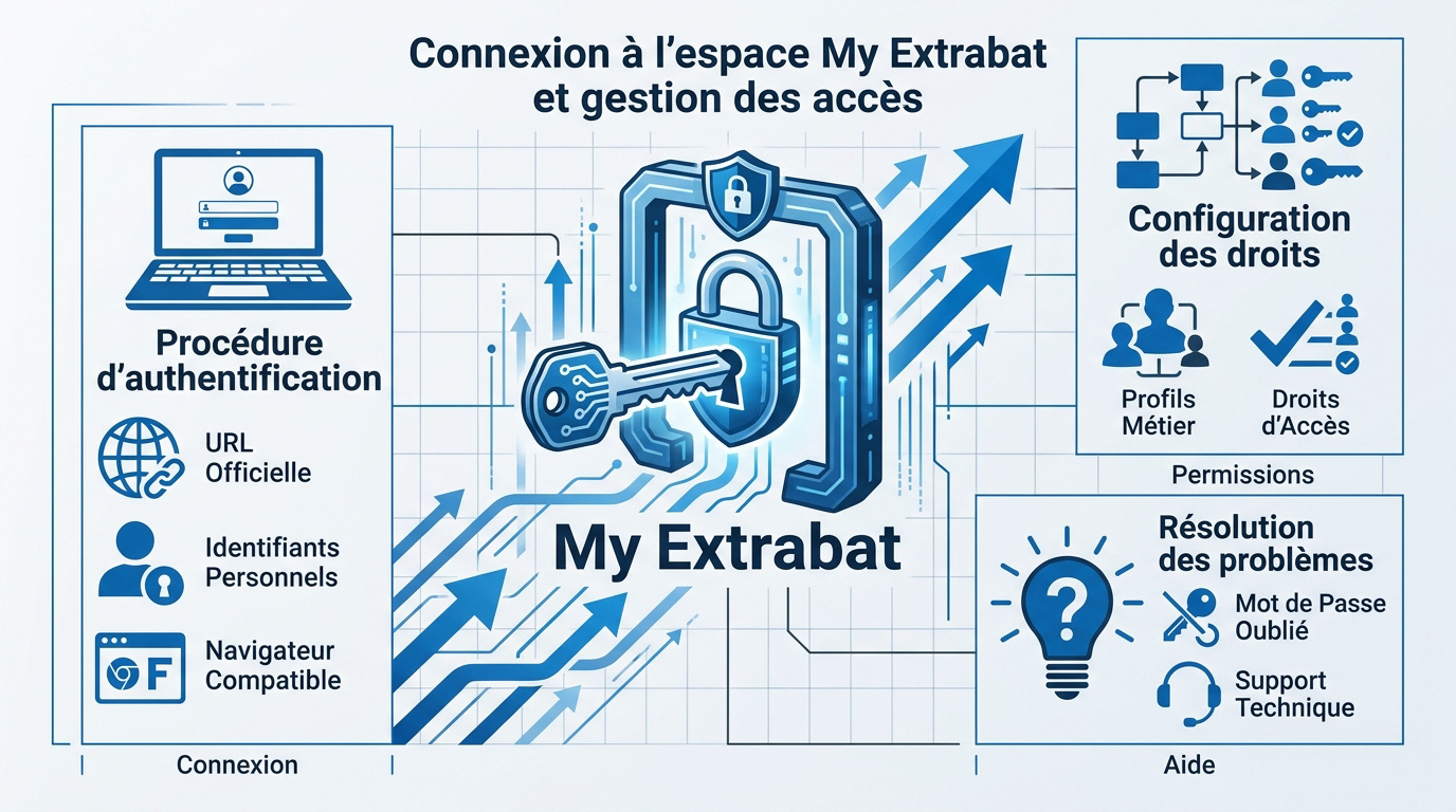 Interface de connexion sécurisée au logiciel de gestion My Extrabat pour les professionnels du bâtiment